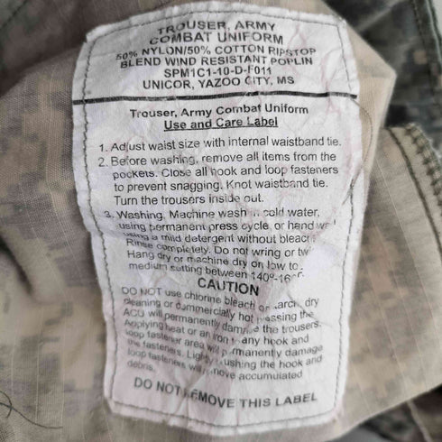 ユーエスアーミー U.S. ARMY COTTON RIPSTOP BLEND WIND RESISTANT POPLIN デジカモ リップストップナイロン ミリタリーパンツ メンズ LARGE REGULAR