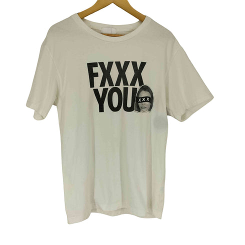 ゴッドセレクショントリプルエックス GOD SELECTION XXX FXXX YOU フロントプリントクルーネックTシャツ メンズ JPN:L