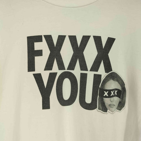 ゴッドセレクショントリプルエックス GOD SELECTION XXX FXXX YOU フロントプリントクルーネックTシャツ メンズ JPN:L