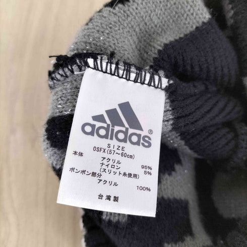 アディダス adidas 00s ロゴスリーラインニット帽 メンズ ONE SIZE