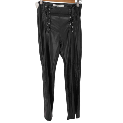 ベルシュカ BERSHKA レースアップデザインフェイクレザーパンツ レディース JPN:M