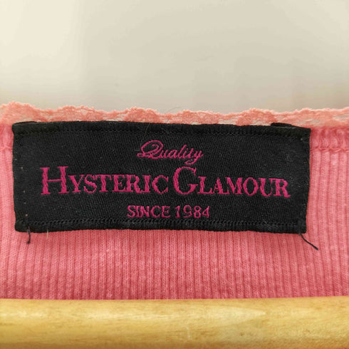ヒステリックグラマー HYSTERIC GLAMOUR デビルガール 七分袖リブTシャツ レース レディース FREE
