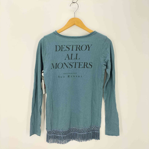 Hysterics アーティストプリント 裾フリンジTシャツ レディース FREE