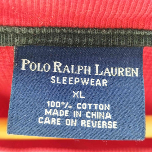 ポロラルフローレン POLO RALPH LAUREN SLEEP WEAR ポニー刺繍 サーマル L/S Tシャツ メンズ import:XL