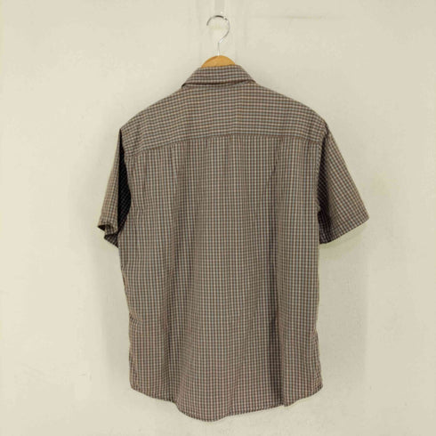 ギャップ Gap FITTED 半袖チェックシャツ メンズ JPN:M