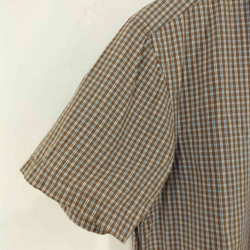 ギャップ Gap FITTED 半袖チェックシャツ メンズ JPN:M
