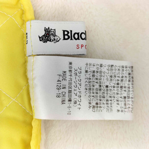ブラックアンドホワイト BLACK&WHITE ファー切替 キルティングブルゾン レディース import:L