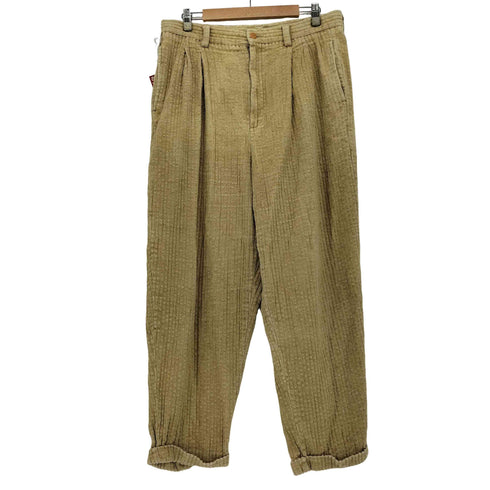 エディーバウアー Eddie Bauer 90S 白タグ 太畝 コーデュロイ 2タック スラックス パンツ メンズ PETITE 18