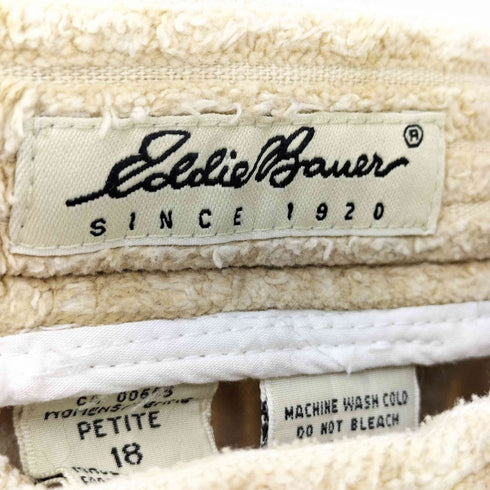 エディーバウアー Eddie Bauer 90S 白タグ 太畝 コーデュロイ 2タック スラックス パンツ メンズ PETITE 18