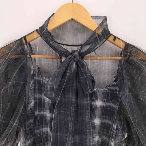 マーキュリーデュオ MERCURYDUO 2WAYチェックチュールワンピース レディース JPN:M