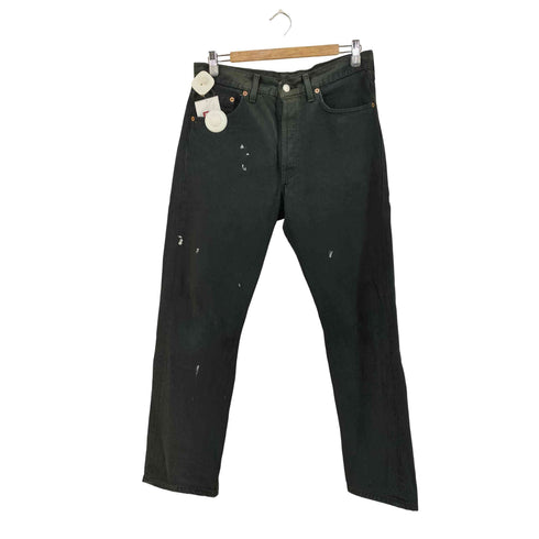 リーバイス Levis 英国製 ユーロ ボタン裏311 後染め 501 ブラックデニムパンツ メンズ 33