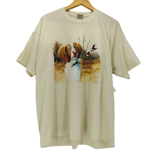 フルーツオブザルーム FRUIT OF THE LOOM 90S USA製 アニマルプリント クルーネック S/S Tシャツ メンズ XXL