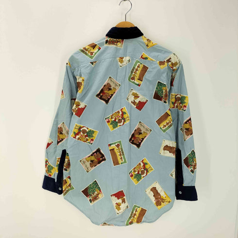 ピンクハウス PINK HOUSE 襟コーデュロイ クリスマス クマ 総柄シャツ レディース