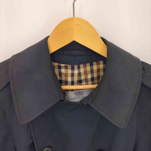 アクアスキュータム AQUASCUTUM MADE IN ENGLAND 裏地チェックトレンチコート メンズ