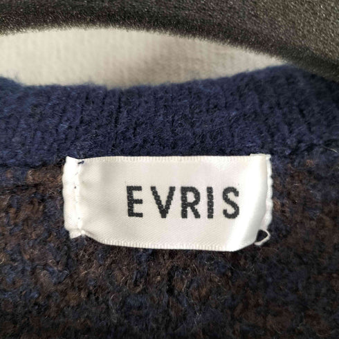 エヴリス EVRIS ダイヤモチーフオープンカラーニット レディース FREE