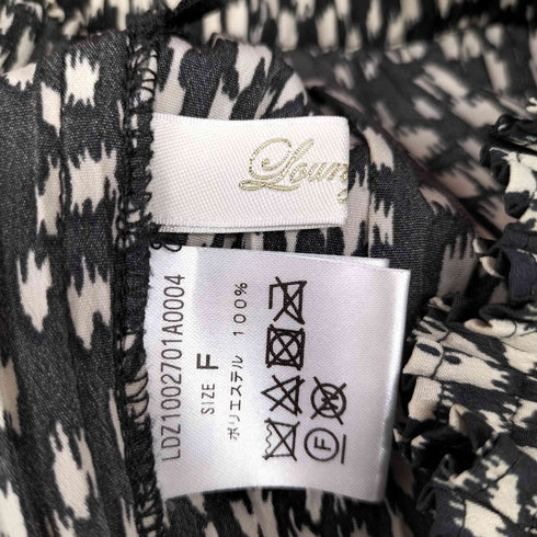ラウンジドレス Loungedress レオパードプリーツスカート レディース FREE