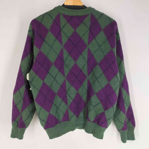 ノーティカ NAUTICA 80-90S 小文字タグ アーガイル柄ウールニット メンズ import:L