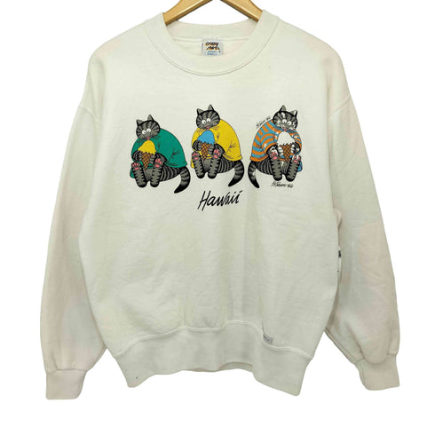 クレイジーシャツ CRAZY SHIRTS 90S USA製 Hawaii プリント プルオーバー スウェット メンズ import:S
