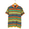 ポロバイラルフローレン Polo by RALPH LAUREN CUSTOM FIT ポニー刺しゅう マルチカラー ボーダー柄ポロシャツ メンズ XL