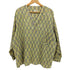 ブレント BRENT 60-70S 総柄 プリントネル オープンネック L/S カットソー メンズ import:XL