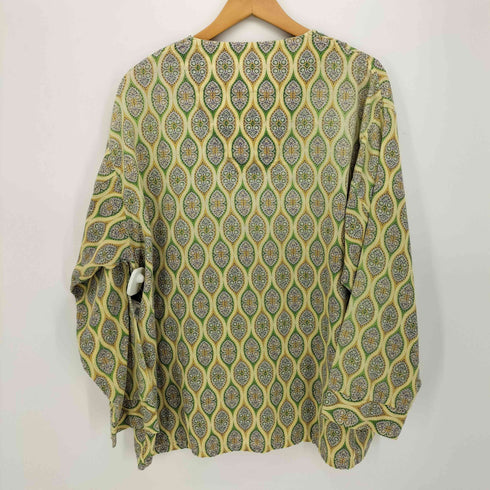 ブレント BRENT 60-70S 総柄 プリントネル オープンネック L/S カットソー メンズ import:XL
