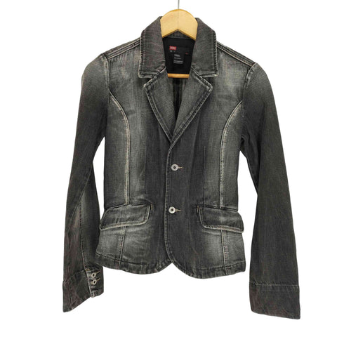 ディーゼル DIESEL ブラックデニム2Bテーラードジャケット レディース JPN:S
