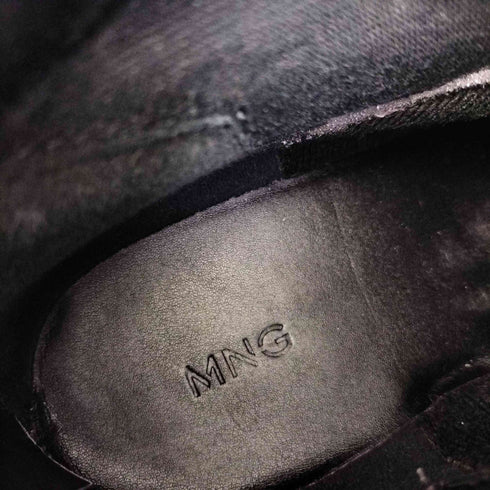 マンゴー MNG HECTOR2 トラックソール バックジッパー レザーブーツ レディース EUR:37