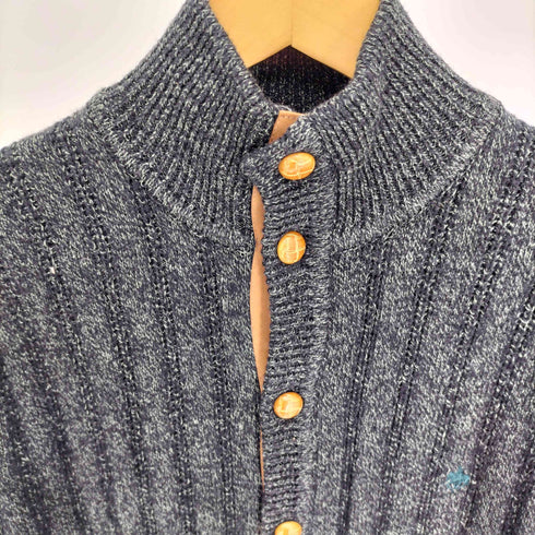 ポロブリティッシュカントリースピリット POLO BRITISH COUNTRY SPIRIT ポニー刺繍 メランジ スタンドネック ニット カーディガン メンズ import:M
