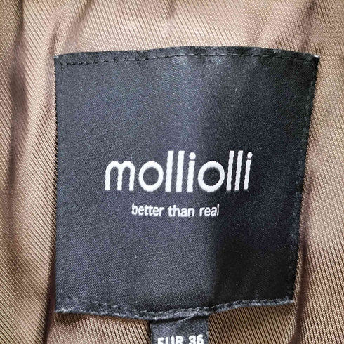 MOLLIOLLI フェイクファーバイカラーミドルコート レディース JPN:S