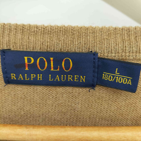 ポロラルフローレン POLO RALPH LAUREN ポニー刺繍 メリノウール Vネックニット レディース L