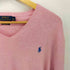 ポロラルフローレン POLO RALPH LAUREN ポニー刺繍 Vネックコットンニット レディース L