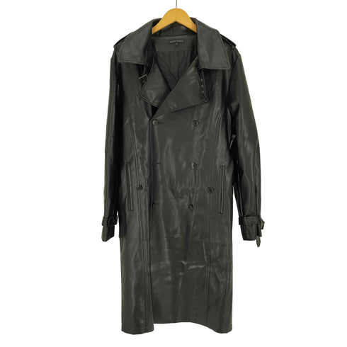 agate label フェイクレザー トレンチコート レディース LL