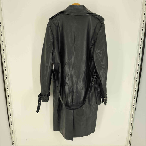agate label フェイクレザー トレンチコート レディース LL