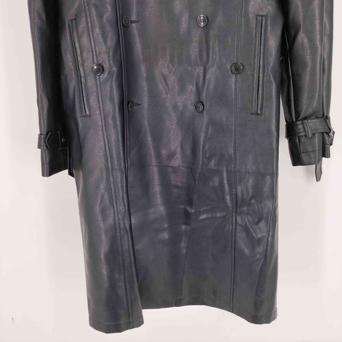 agate label フェイクレザー トレンチコート レディース LL