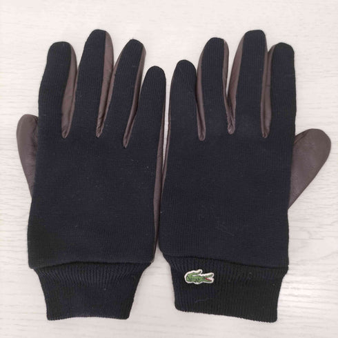 ラコステ LACOSTE ロゴワッペン異素材切替レザーグローブ メンズ 24cm