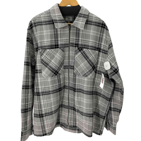 エイチアンドエム H&M ジップアップ チェック シャツ ジャケット メンズ JPN:XL