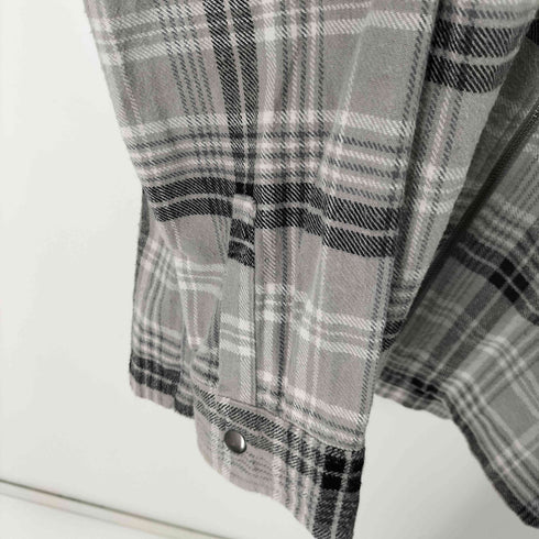 エイチアンドエム H&M ジップアップ チェック シャツ ジャケット メンズ JPN:XL