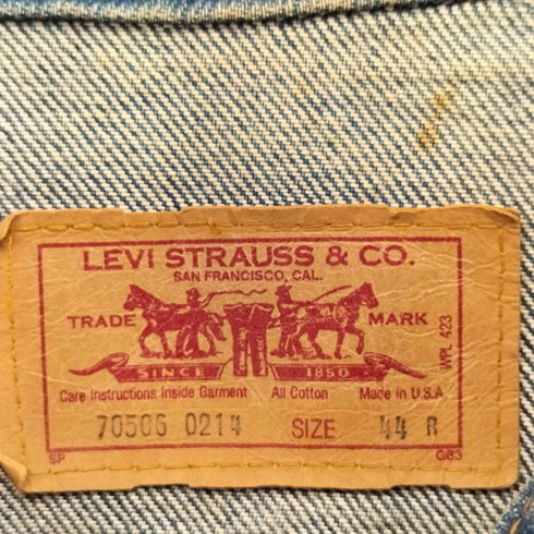 リーバイス Levis 80S 3rd デニム ジャケット Gジャン メンズ 44R