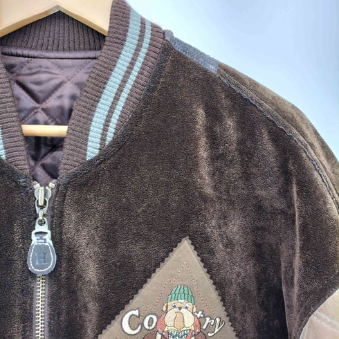 ハーディエイミス HARDY AMIES SPORT ロゴパッチ フェイクレザー スタジャン メンズ JPN:M