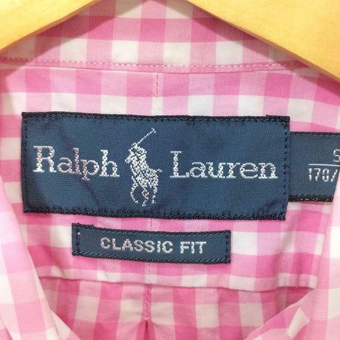 ラルフローレン RALPH LAUREN ポニー刺繍 ギンガムチェック 半袖ボタンダウンシャツ メンズ S