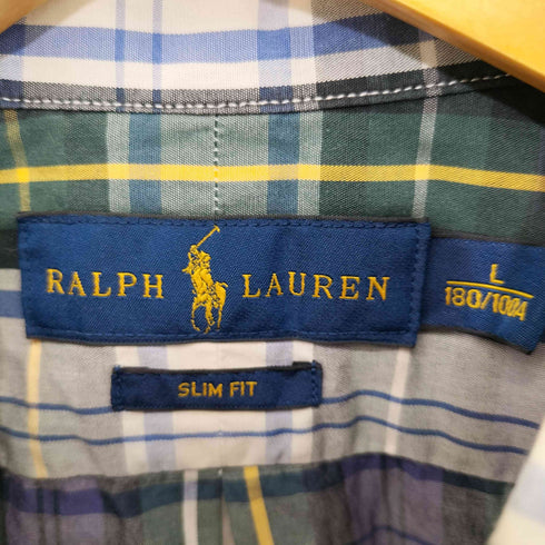 ラルフローレン RALPH LAUREN ポニー刺繍 半袖ボタンダウンシャツ メンズ L