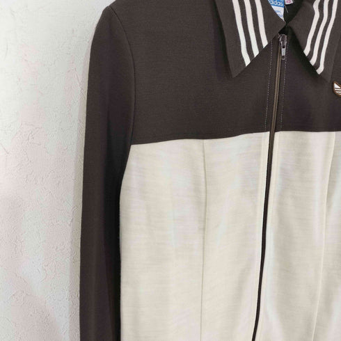 アディダス adidas 70s ユーロ トレフォイルロゴワッペン 襟付き アクリルウール トラックジャケット OPTI メンズ UK:42