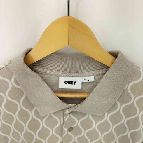 オベイ OBEY WINDMERE JAQUARD POLO L/S SIV メンズ import:M