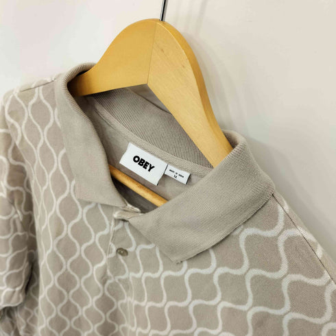 オベイ OBEY WINDMERE JAQUARD POLO L/S SIV メンズ import:M