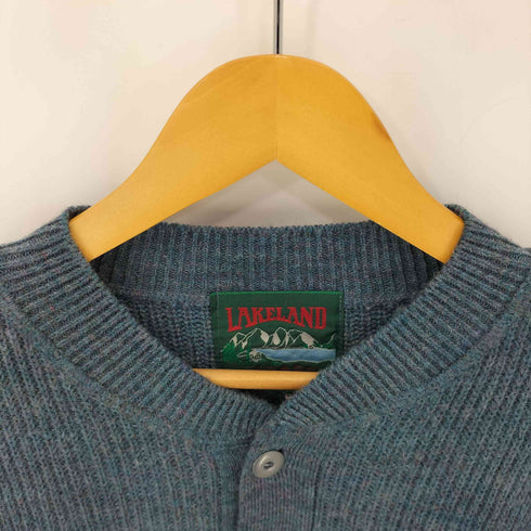 レイクランド Lakeland CANADA メランジウールヘンリーネックニット メンズ L/G