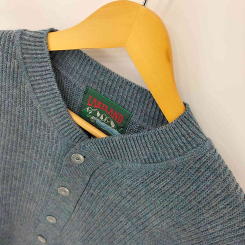 レイクランド Lakeland CANADA メランジウールヘンリーネックニット メンズ L/G
