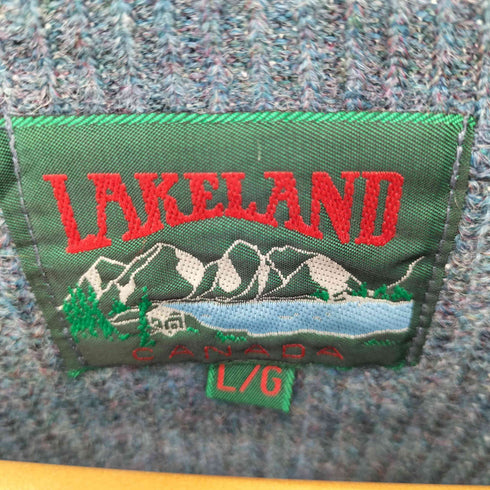 レイクランド Lakeland CANADA メランジウールヘンリーネックニット メンズ L/G