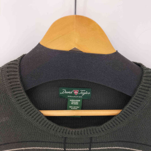 デヴィッドテイラー david taylor チェックコットンニット メンズ import:XL