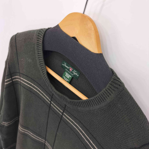 デヴィッドテイラー david taylor チェックコットンニット メンズ import:XL