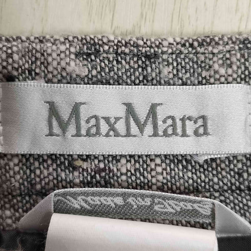 マックスマーラ MAX MARA イタリア製 白タグ シルク混 リネンコットン タイトスカート レディース USA:2